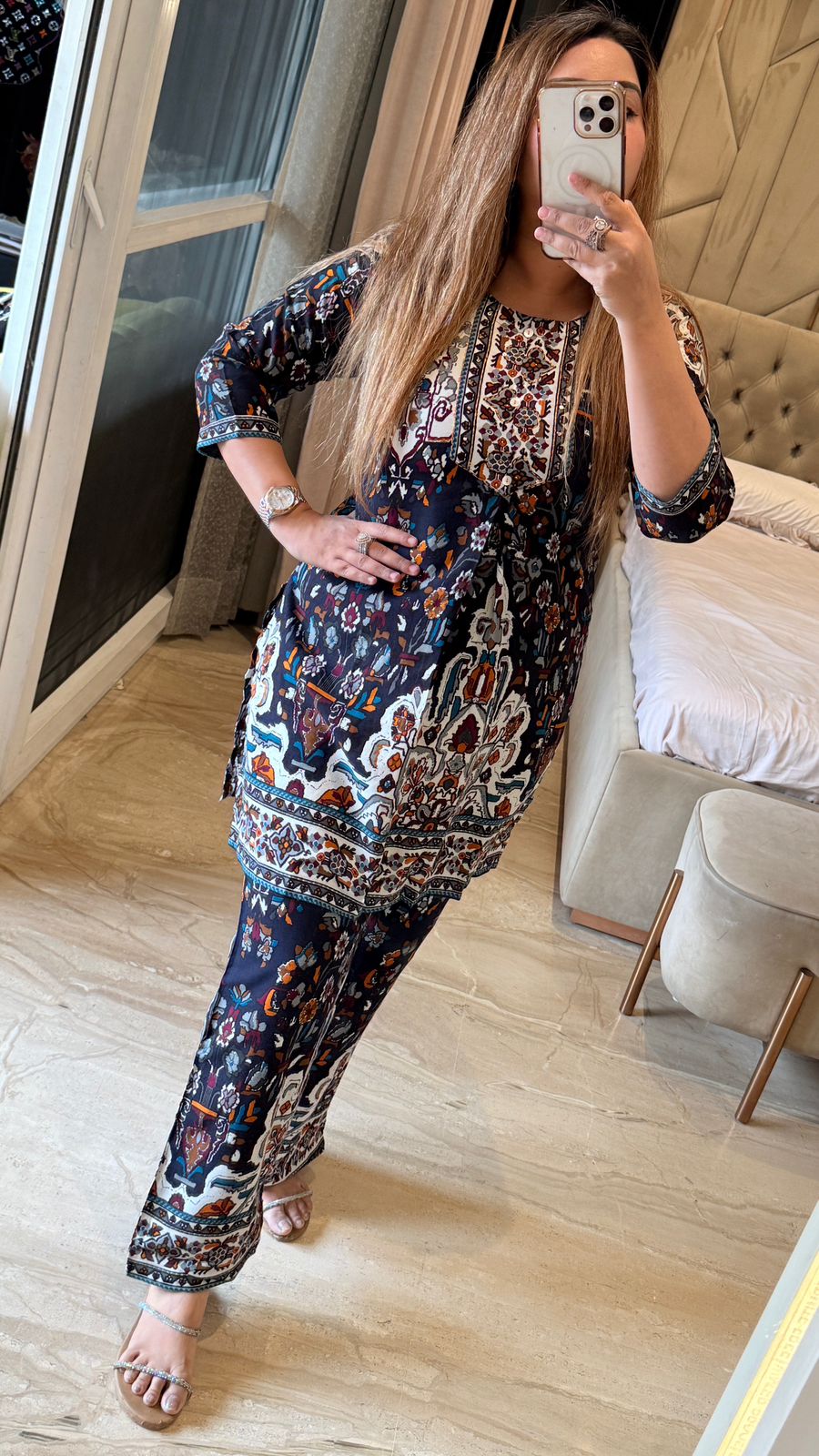 Noor Katha Cordset- Black