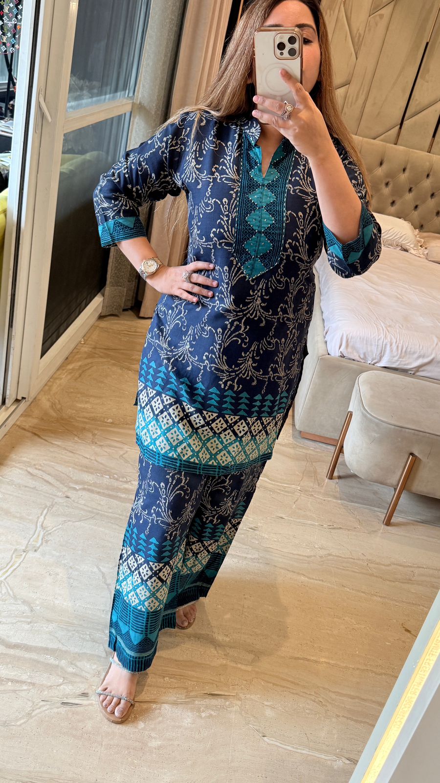 Kavya Cordset- Blue, Red