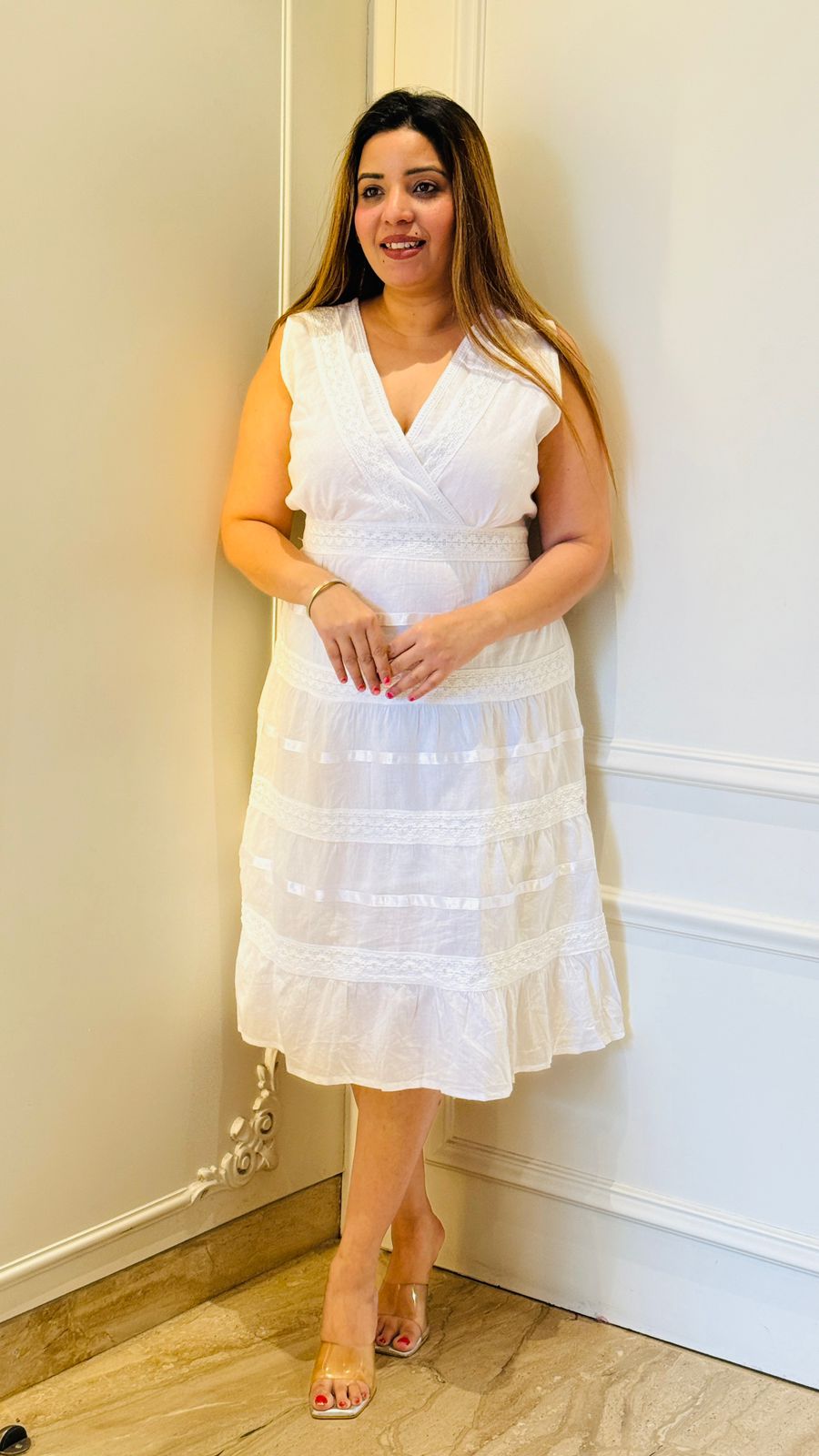 Ziya Cotton Maxi Frock- White