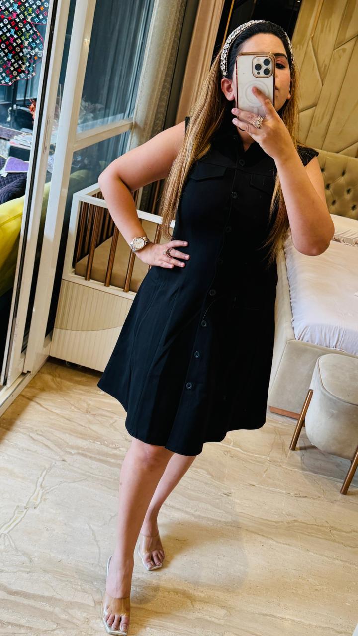 Bella Middi Dress- Black