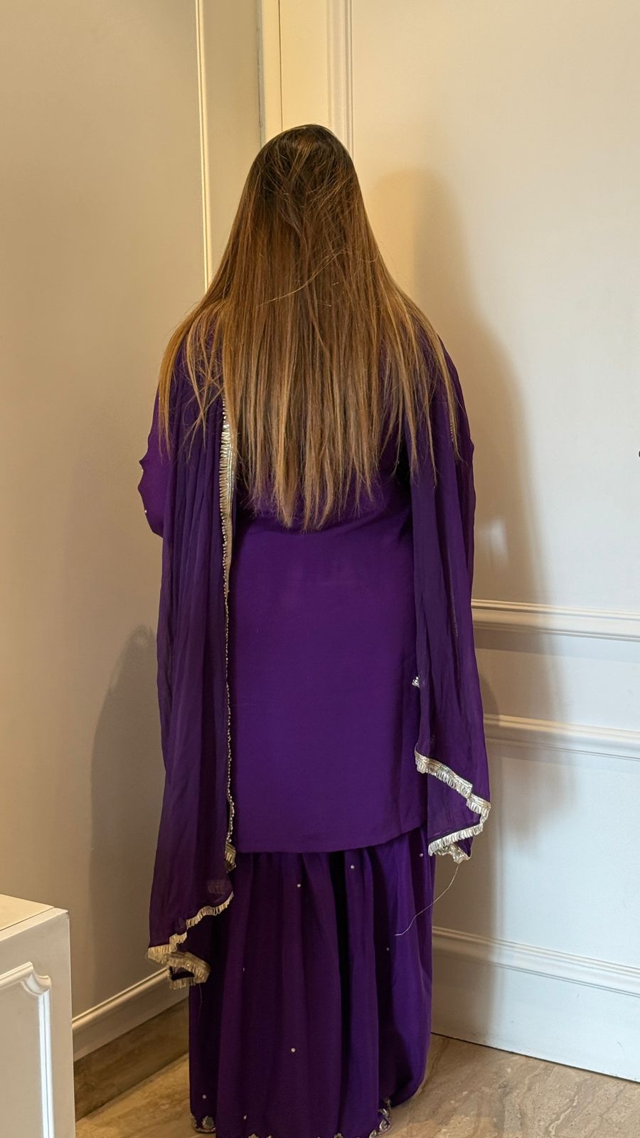 Ishya Sharara Set- Purple, Yellow