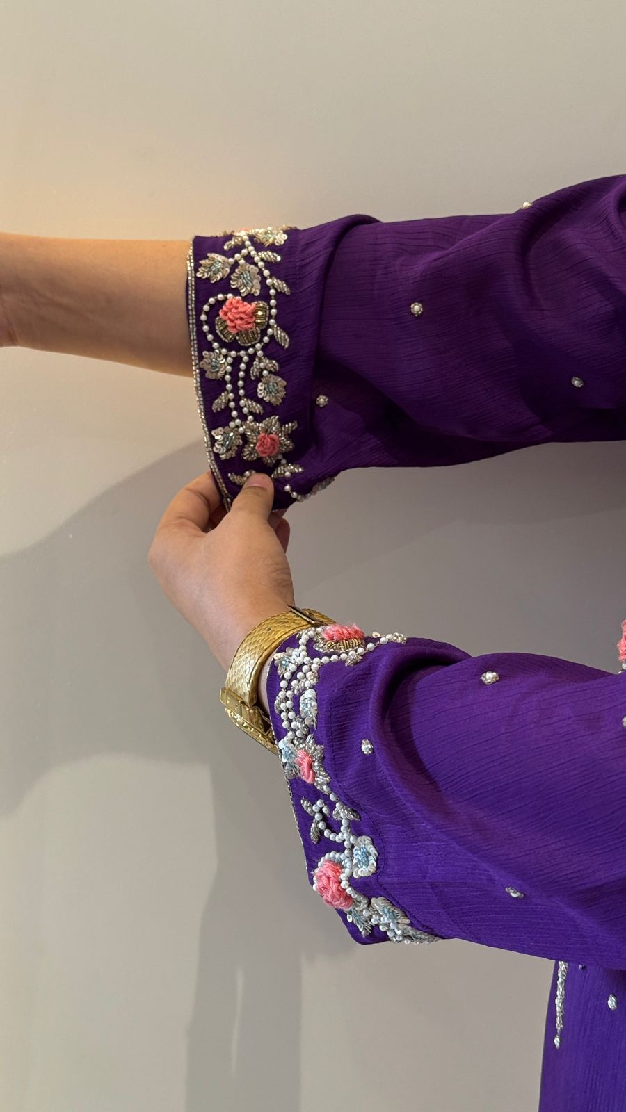 Ishya Sharara Set- Purple, Yellow