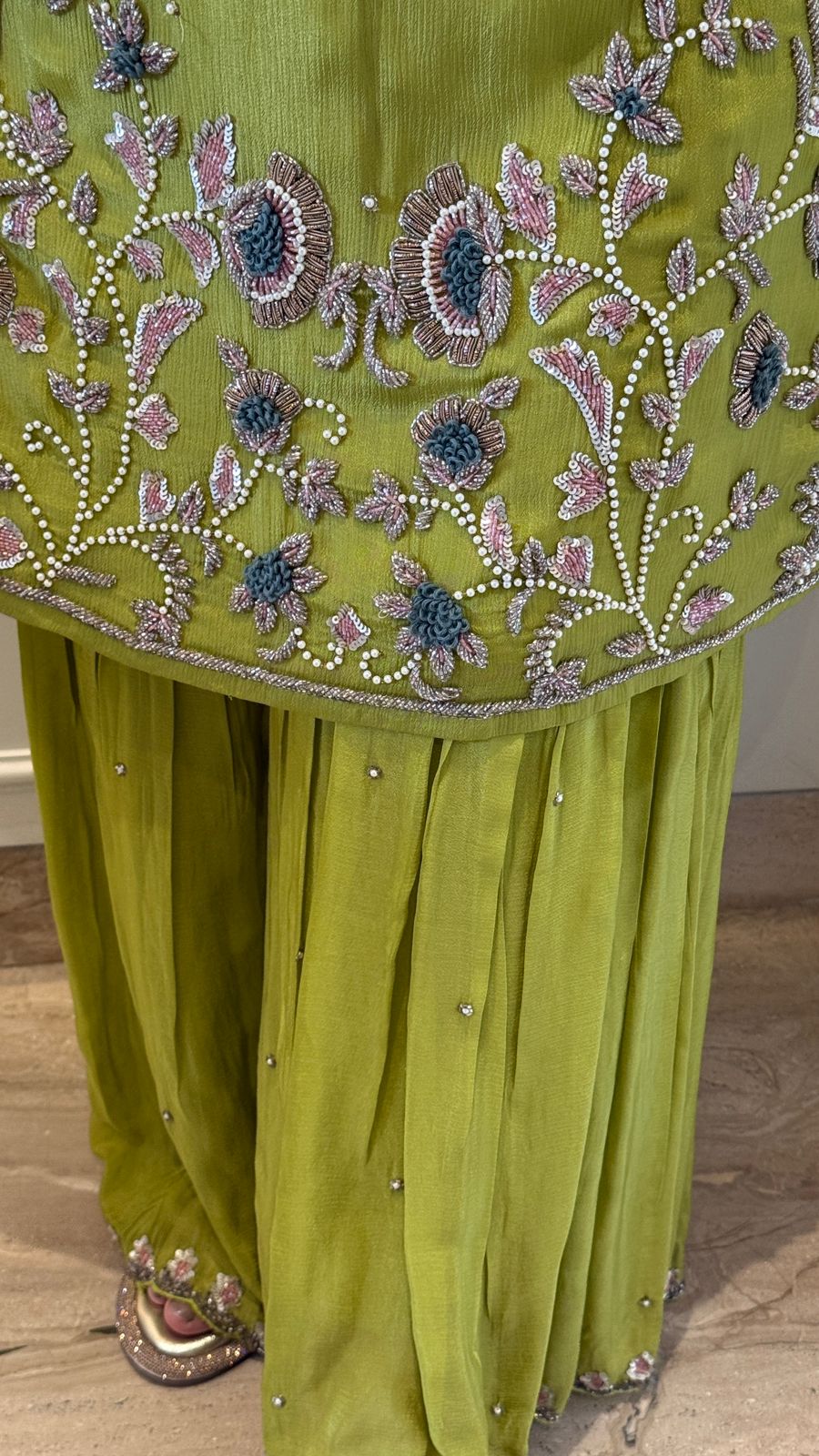 Ishya Sharara Set- Purple, Yellow