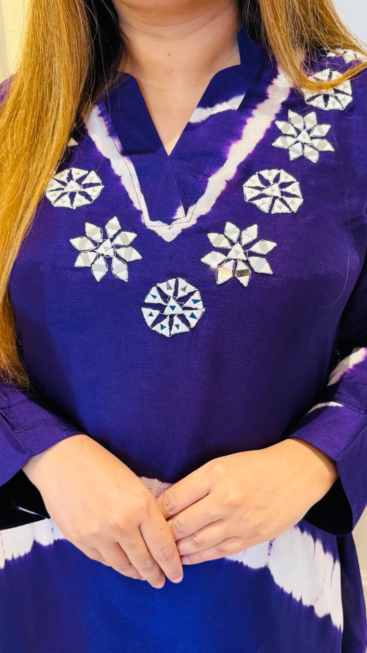 Naira Tie & Dye Corset- Purple