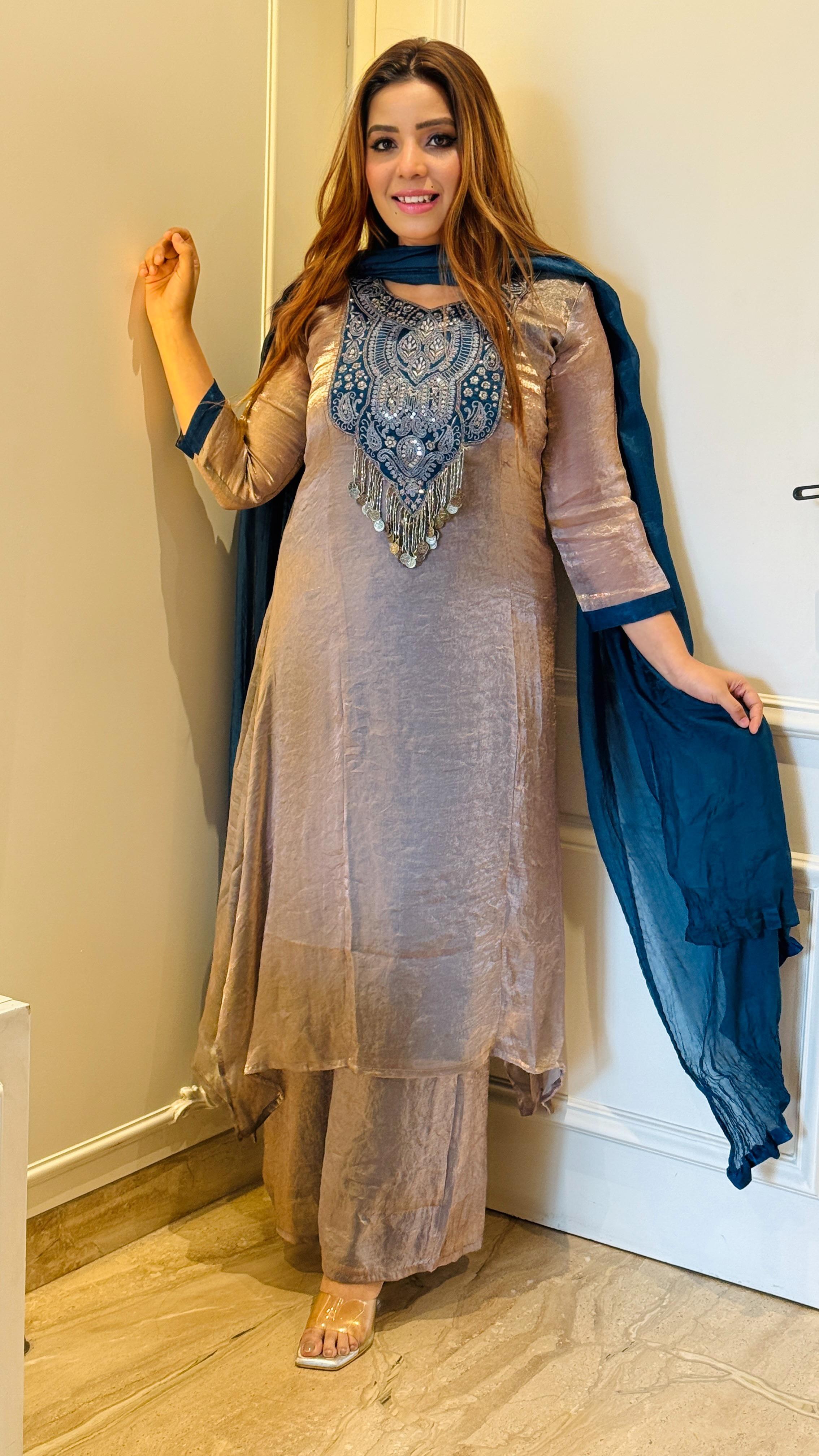 Jimmy Choo Plazo Set- Gray