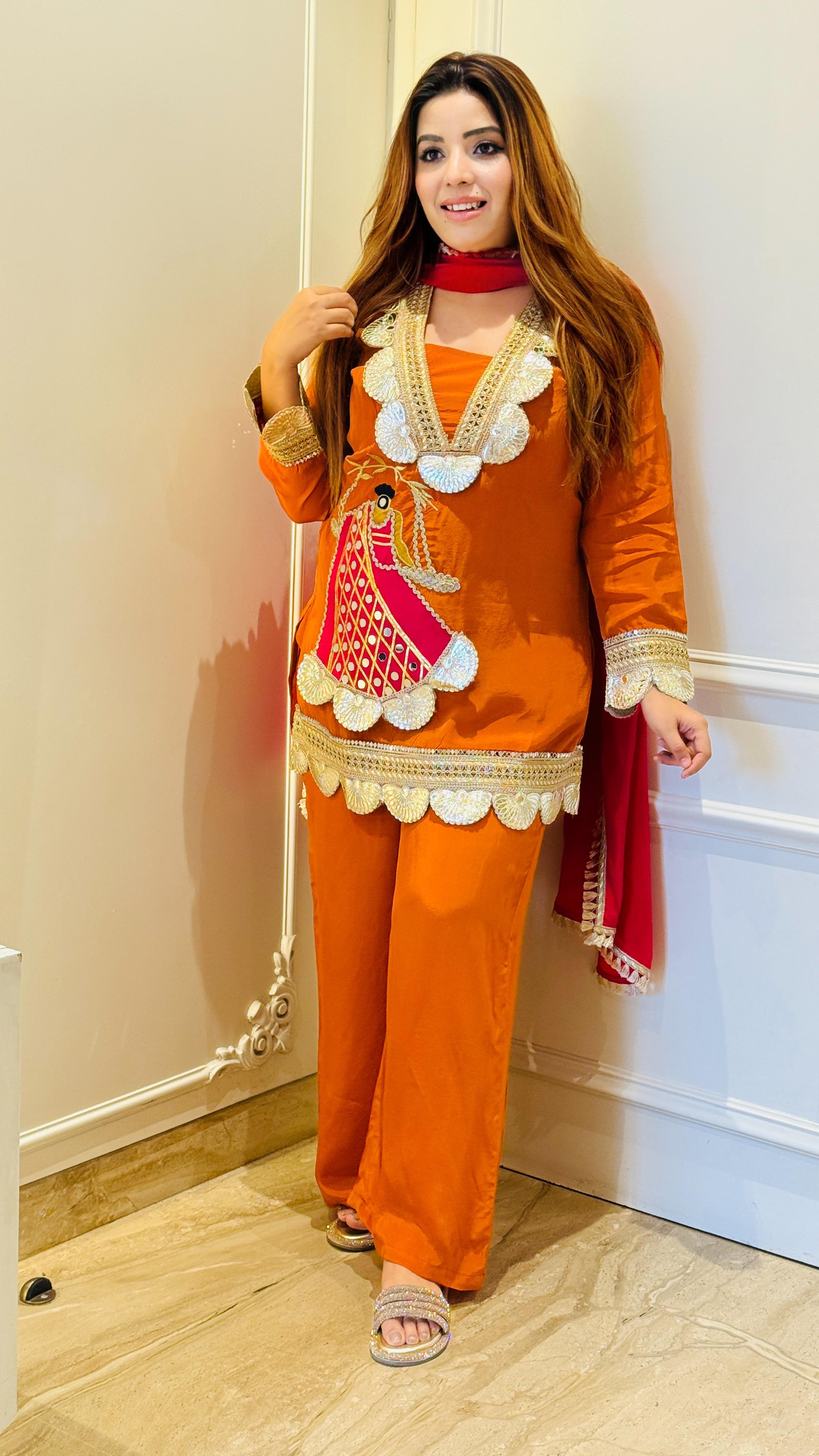 Senvika Suit Set- Pink, Purple, Orange, Black, Green, Red