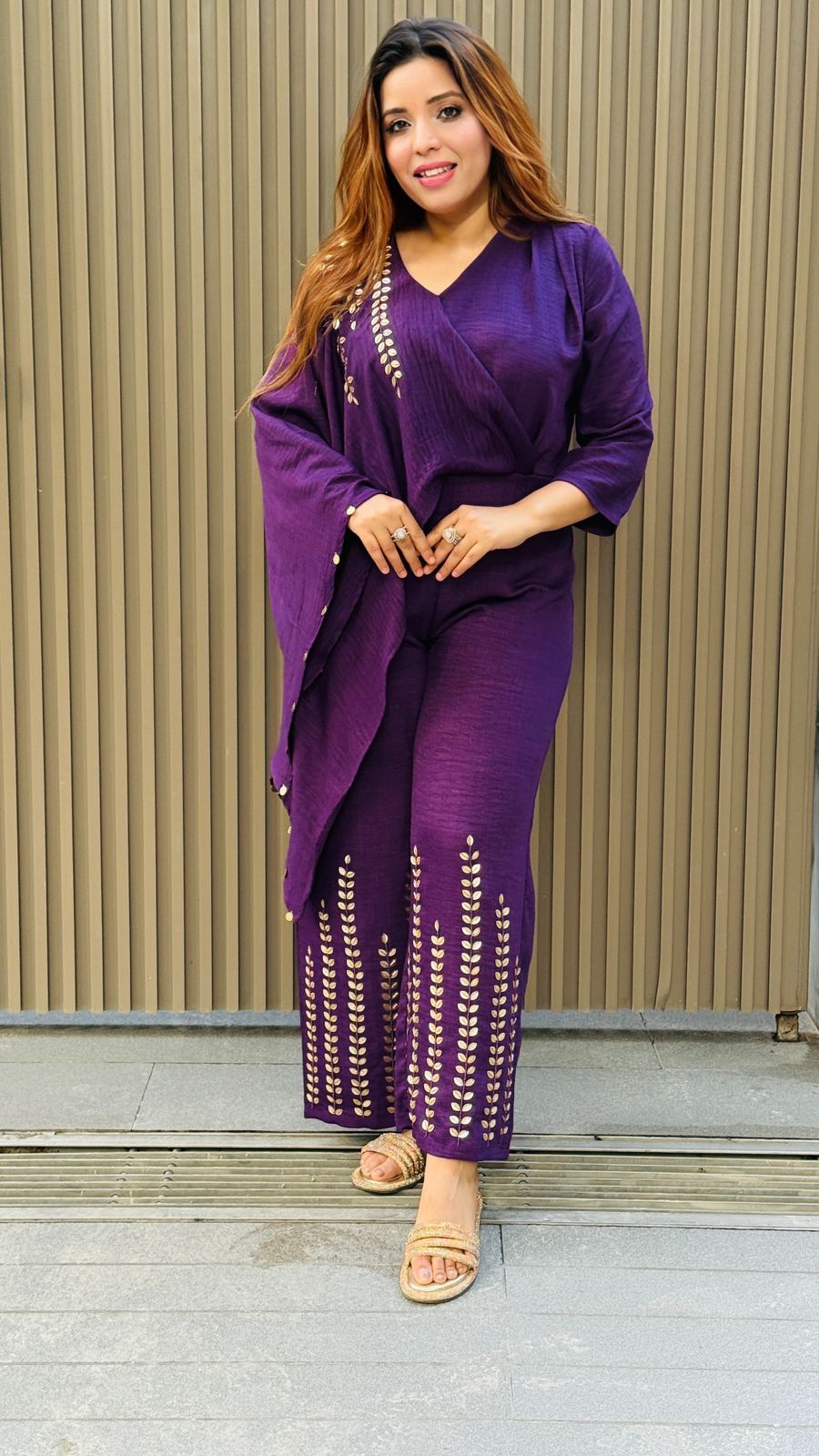 Luxe Handwork Jumpsuit- Black, Blue, Purple