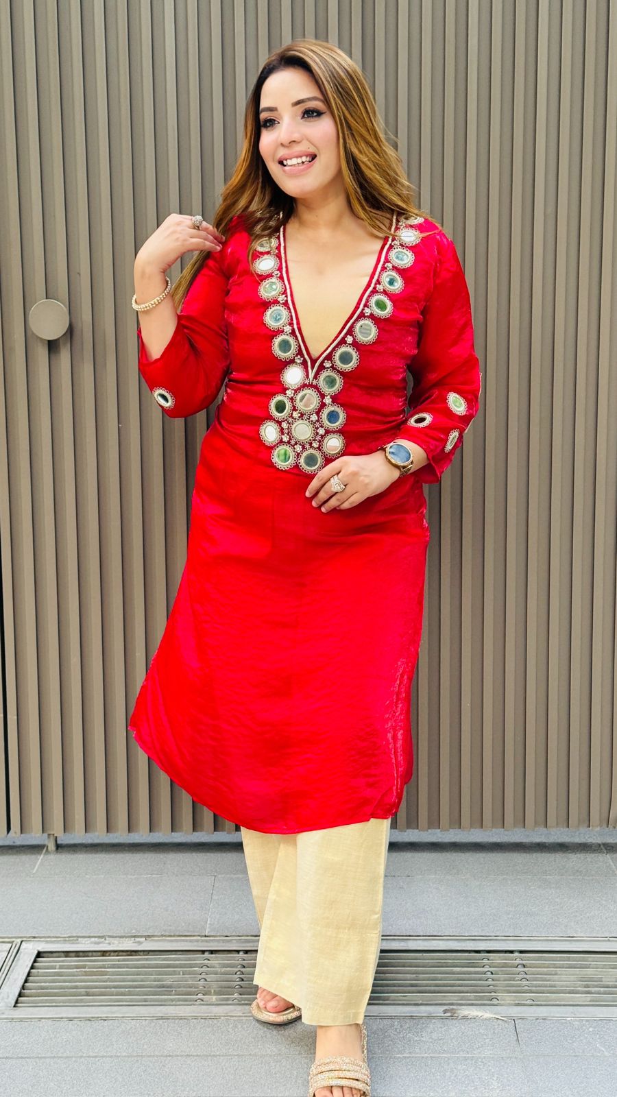 Chira Kurta Set- Mustard, Red, Purple