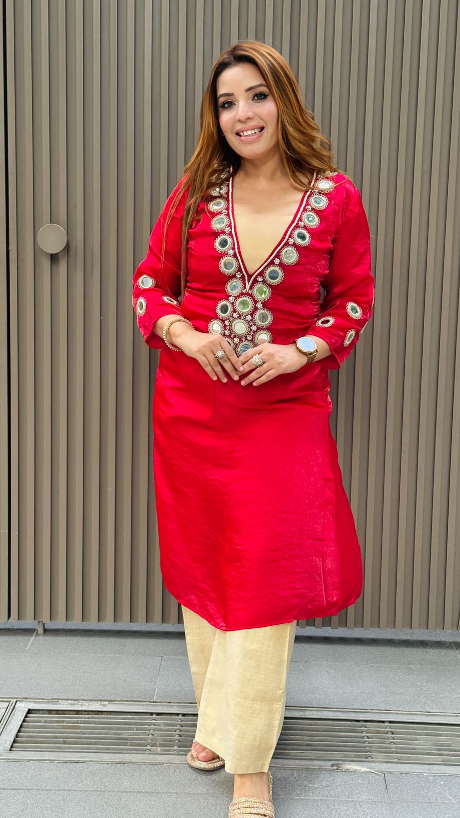 Chira Kurta Set- Mustard, Red, Purple