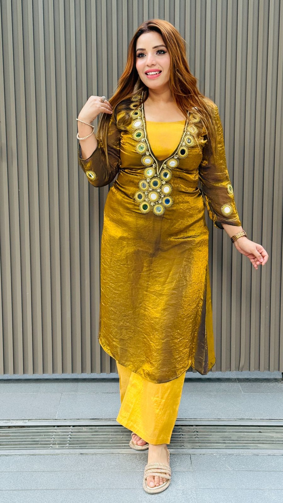 Chira Kurta Set- Mustard, Red, Purple