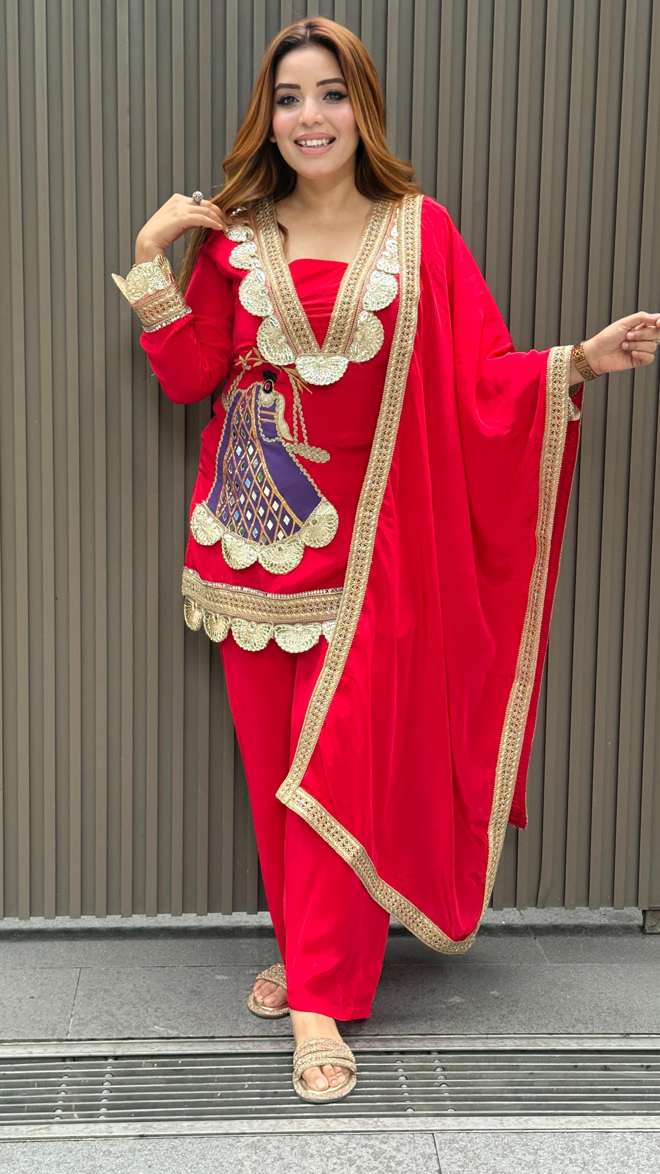 Senvika Suit Set- Pink, Purple, Orange, Black, Green, Red