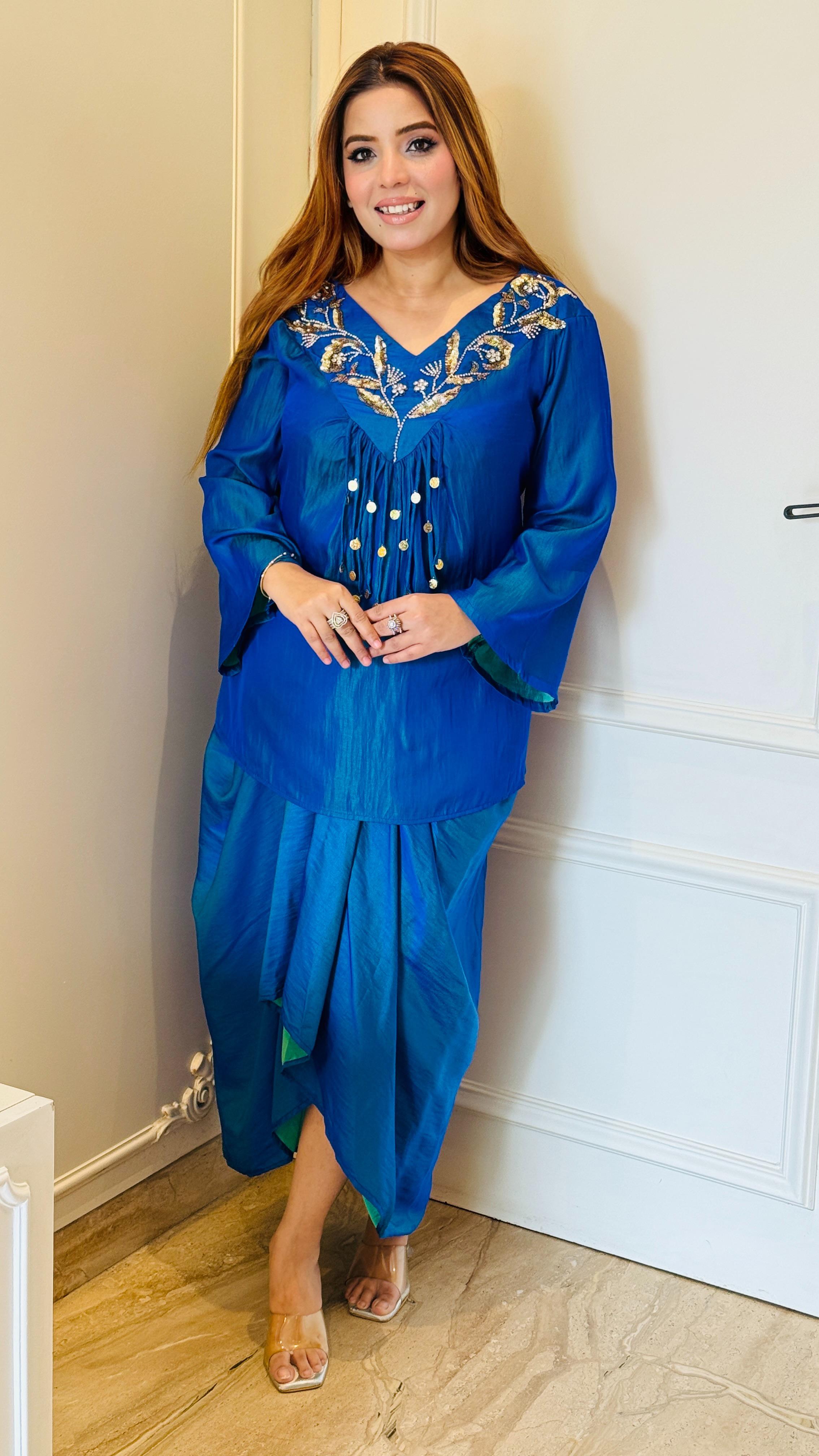 Navya Skirt Dress- Pink, Black, Blue, Red