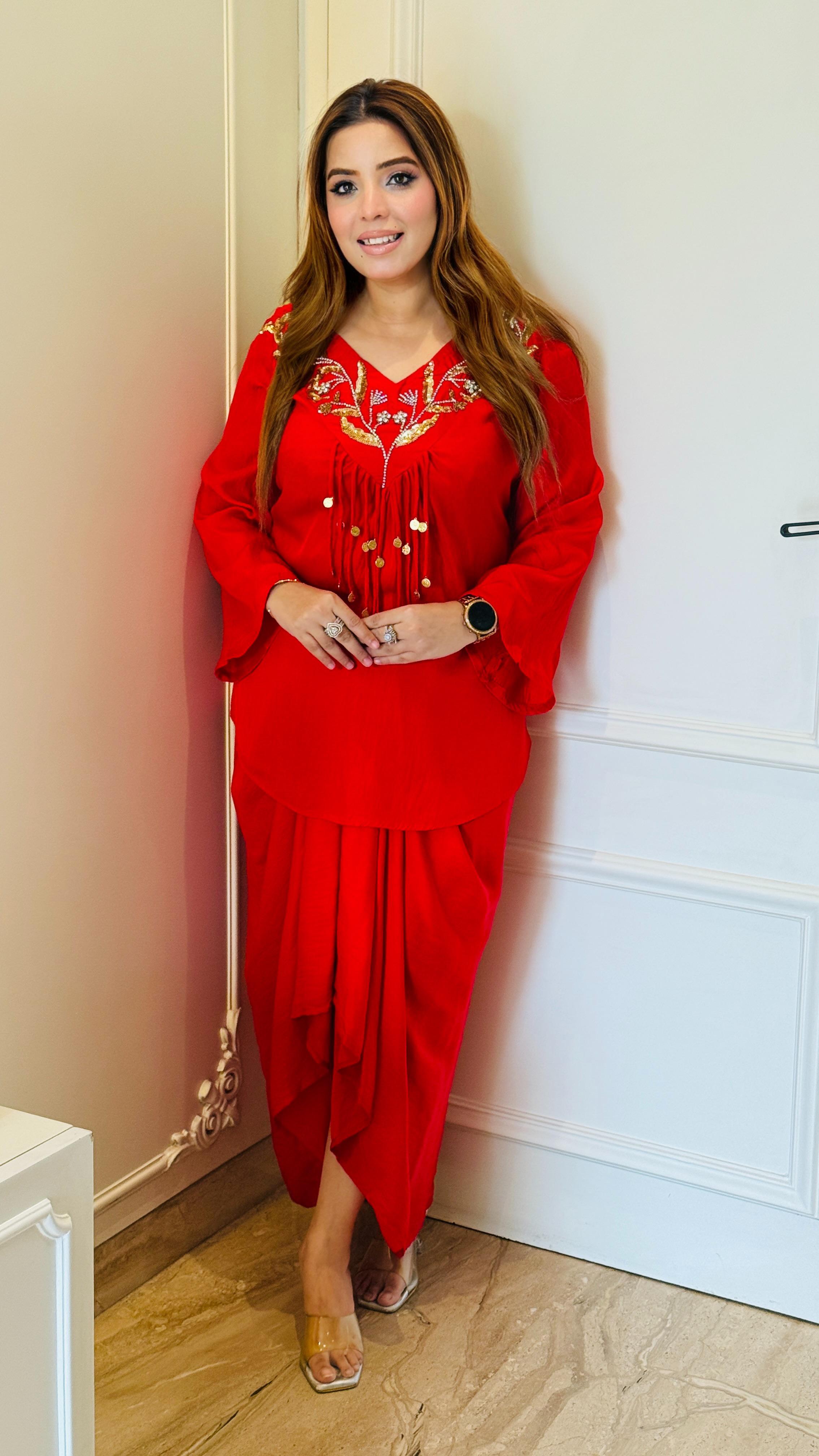 Navya Skirt Dress- Pink, Black, Blue, Red