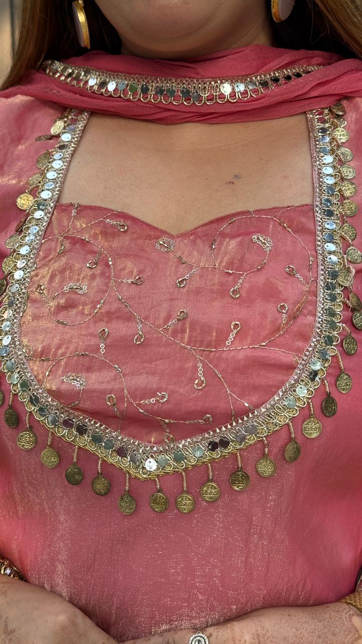 Malvika Suit- Magenta, Pink, Black