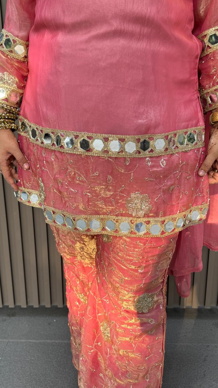 Malvika Suit- Magenta, Pink, Black