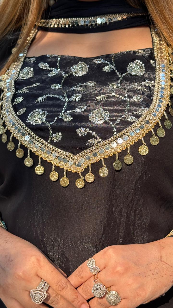 Malvika Suit- Magenta, Pink, Black