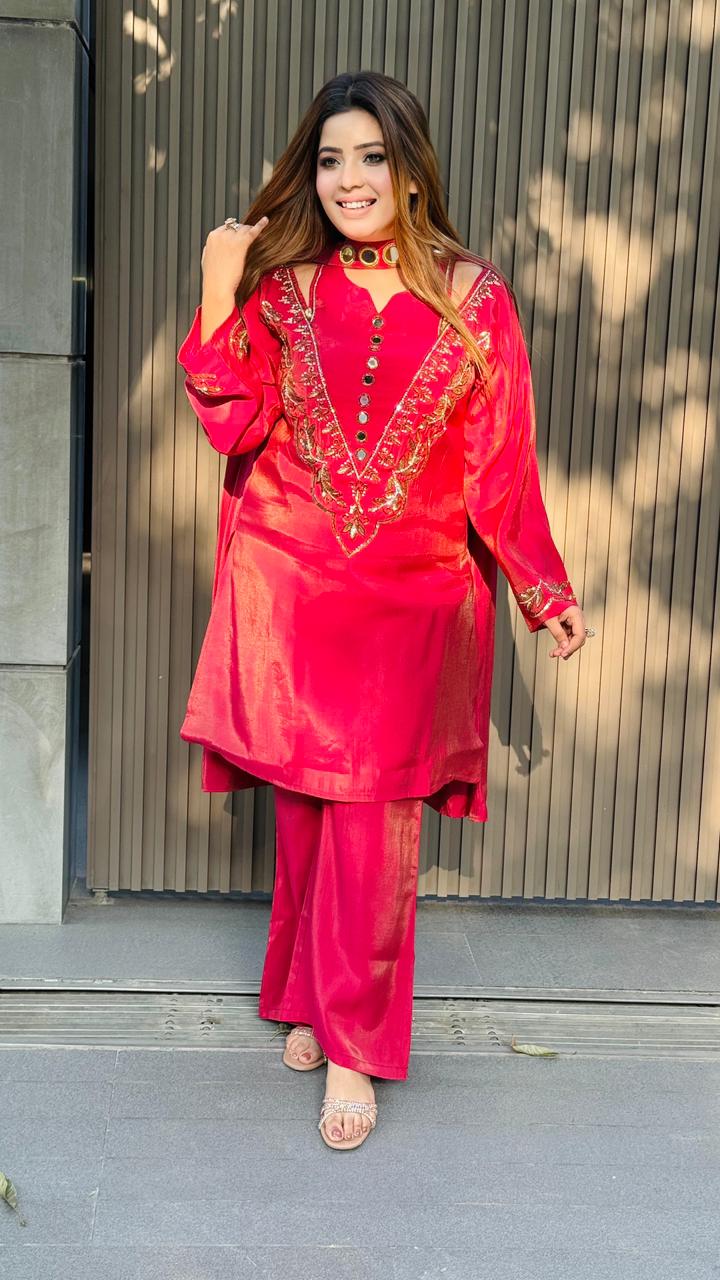 Nayvya Suit Set - Brown, Purple, Beige, Red