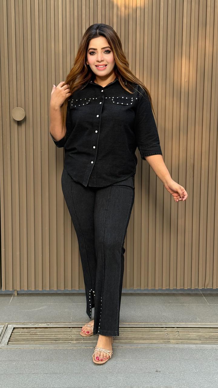 Arvika Denim Cordset- Blue, Black