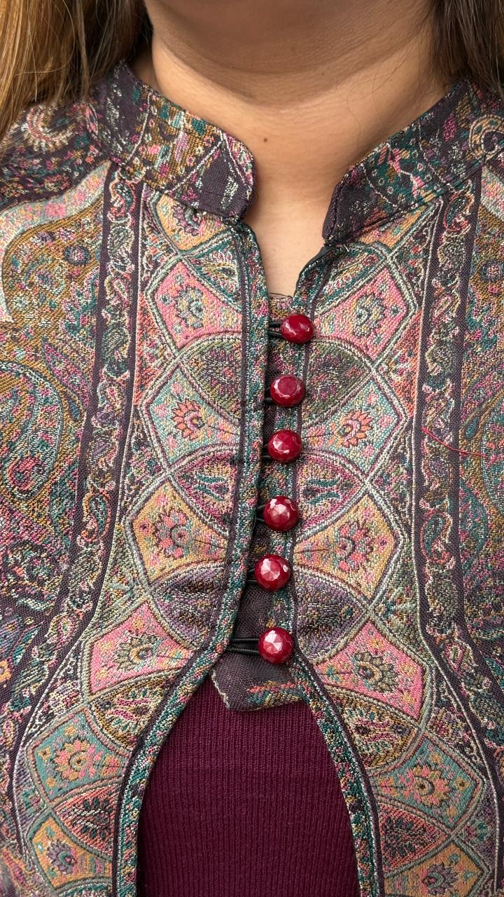 Elora Daffodil Wool Cordset- Black, Purple, Maroon
