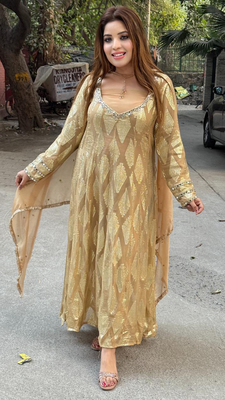 Rehaya Nyra Cut Set- Orange, Beige, Purple