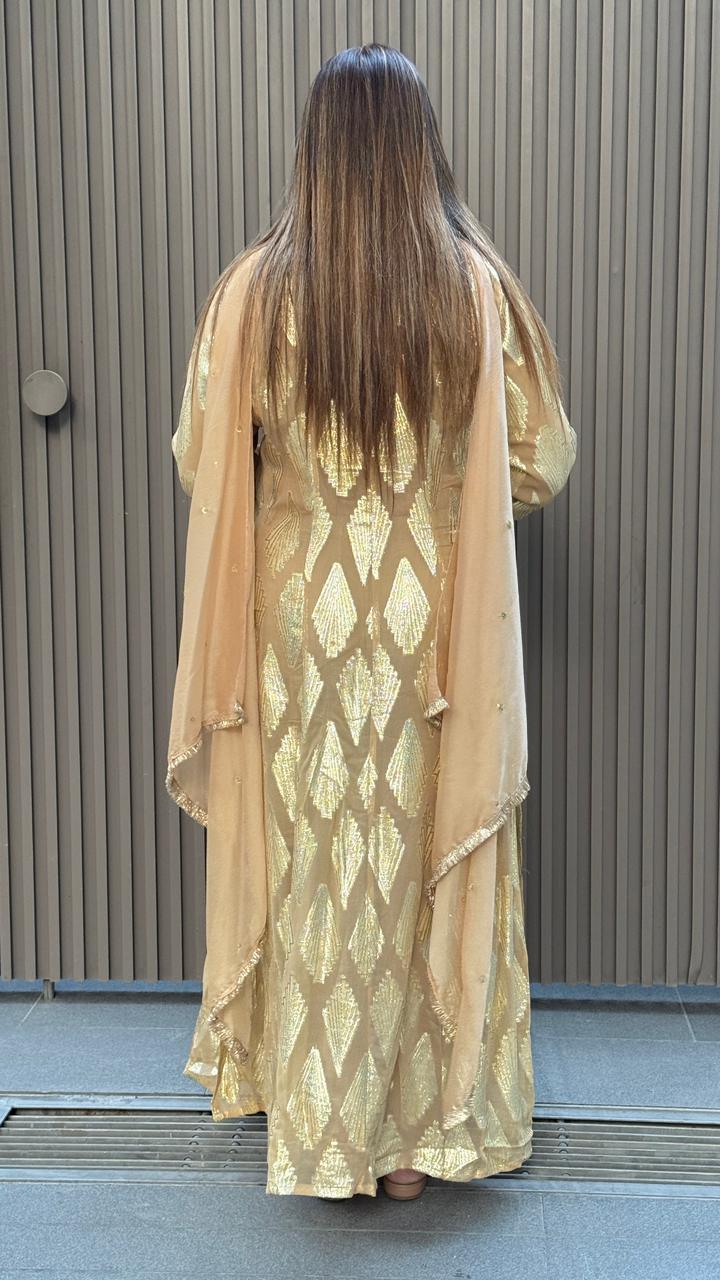 Rehaya Nyra Cut Set- Orange, Beige, Purple