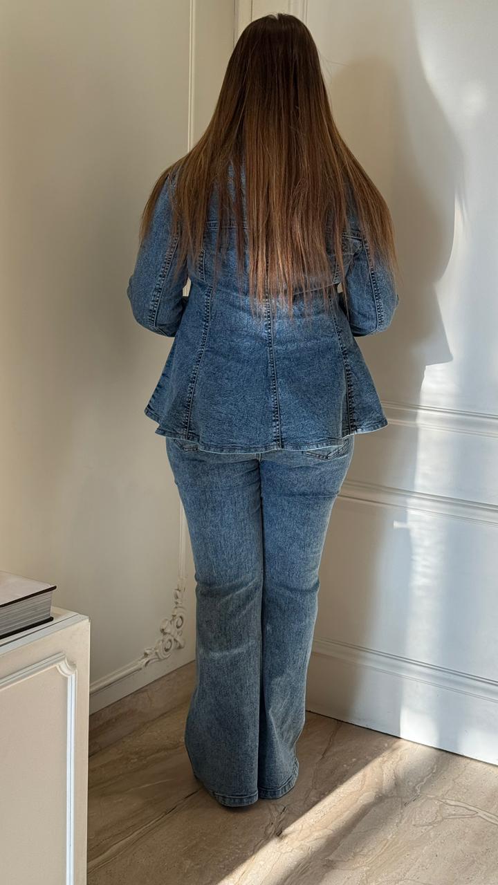 Selvina Denim Cordset- Navy, Blue