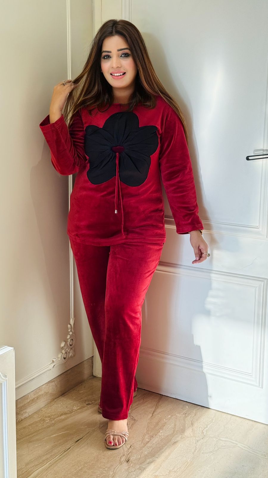 Arvella Velvet Cordset- Green Grey, Black, Yellow, Red