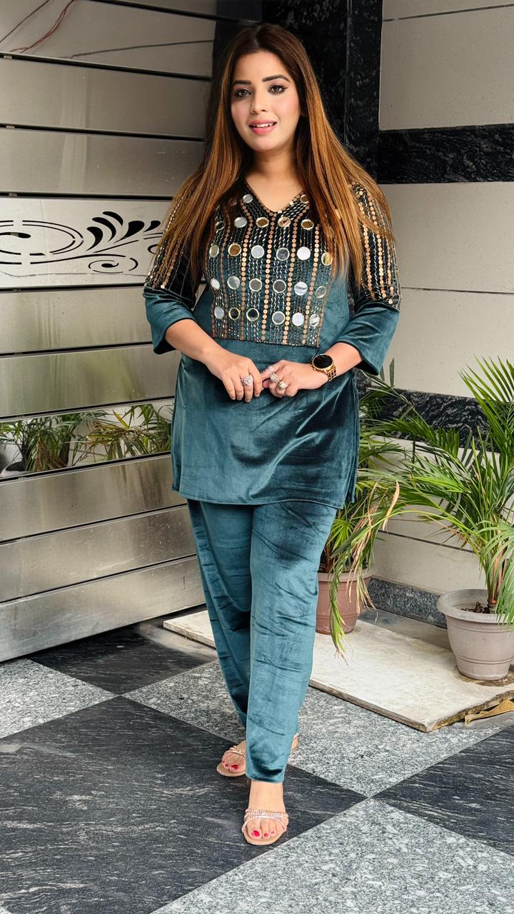 Velora Cordset- Magenta, Green, Grey, Blue