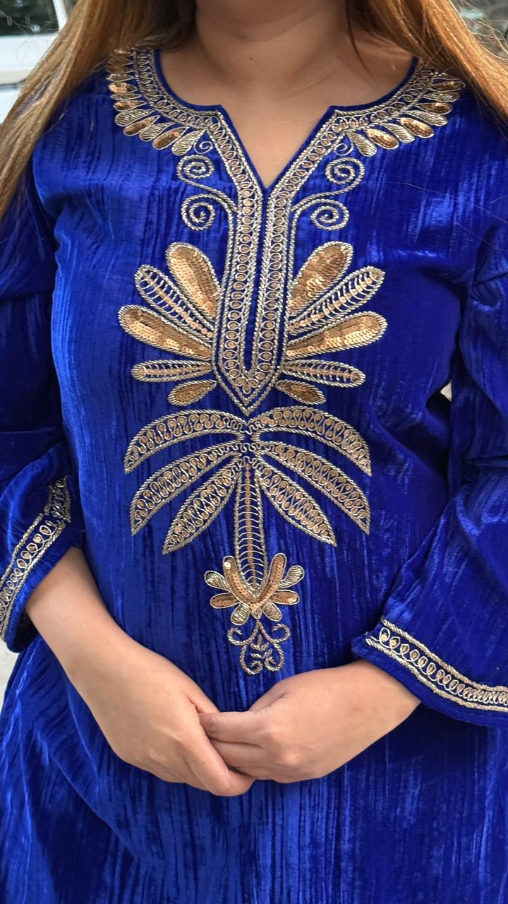 Vellara Bell Bottom Cordset- Blue, Green