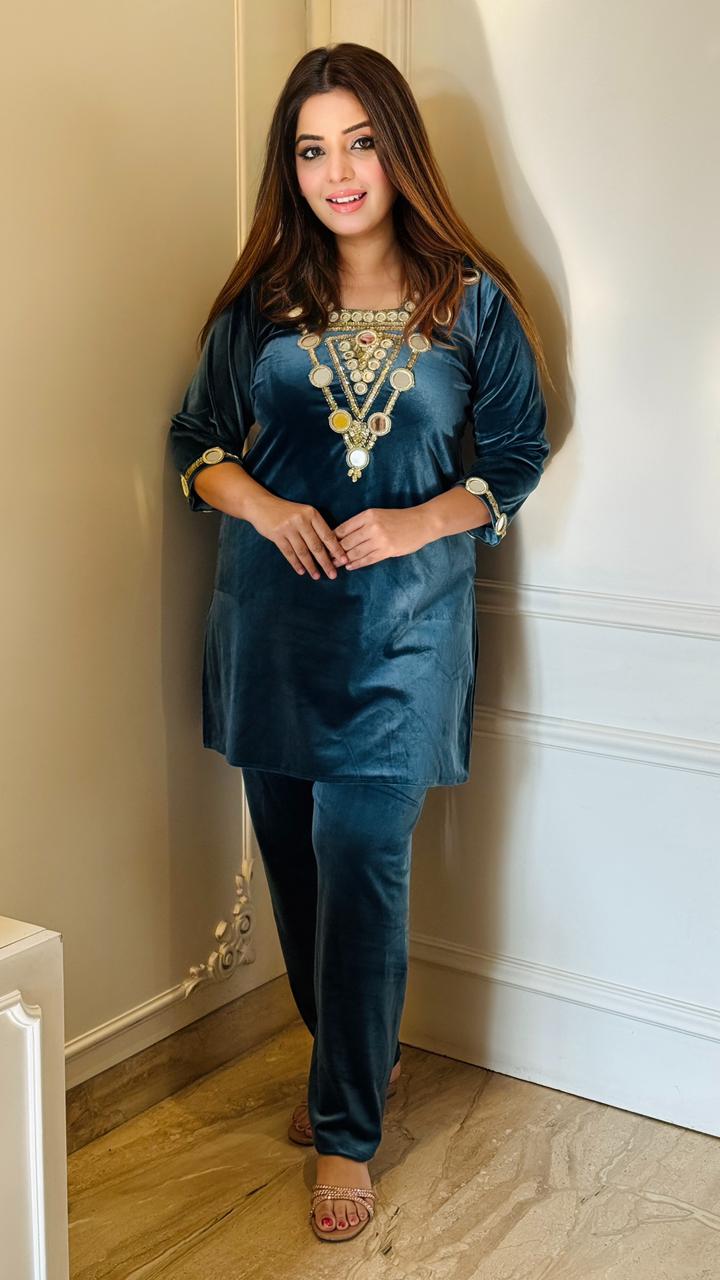 Velora Cordset- Magenta, Green, Grey, Blue