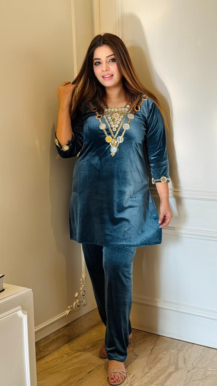 Velora Cordset- Magenta, Green, Grey, Blue