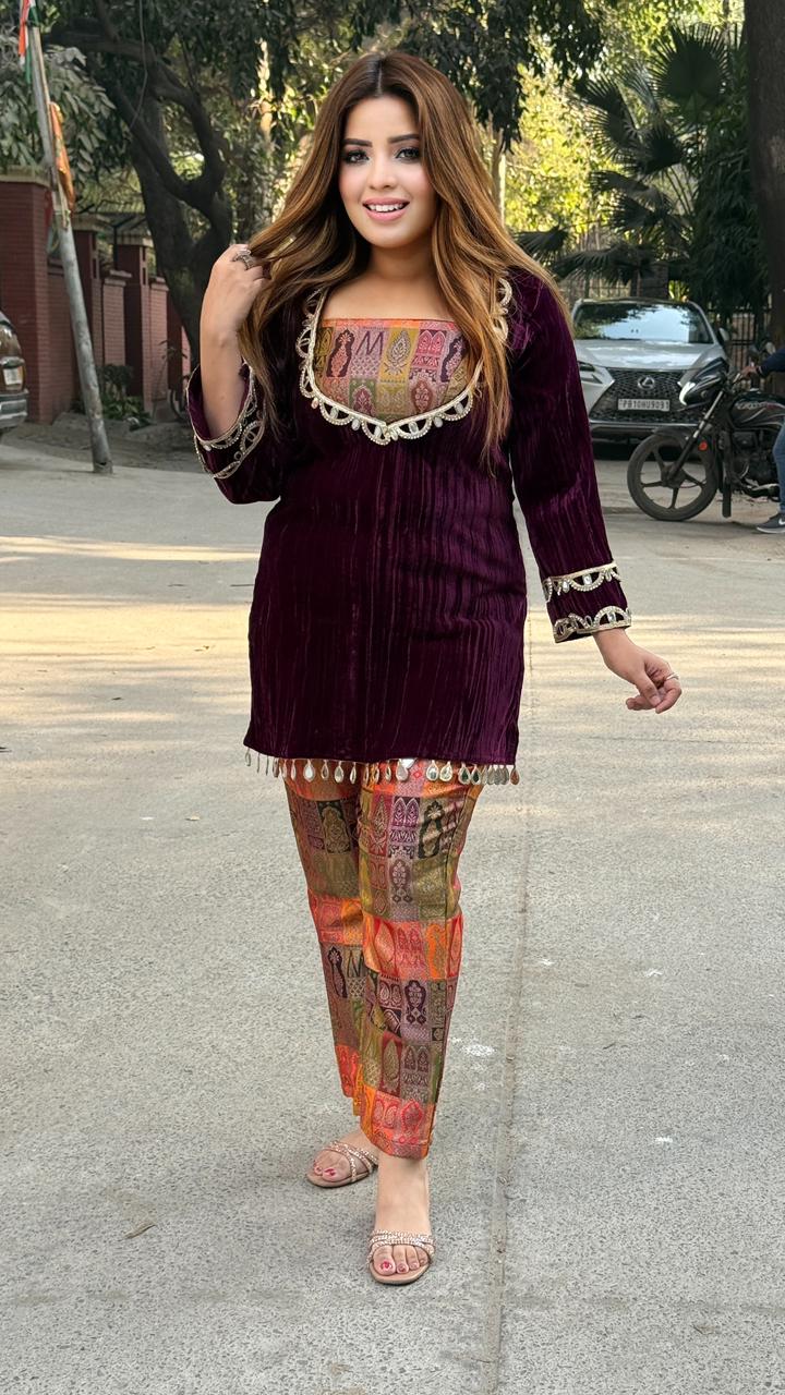 Zayana 3-Piece Cordset- Red, Black, Purple, Blue