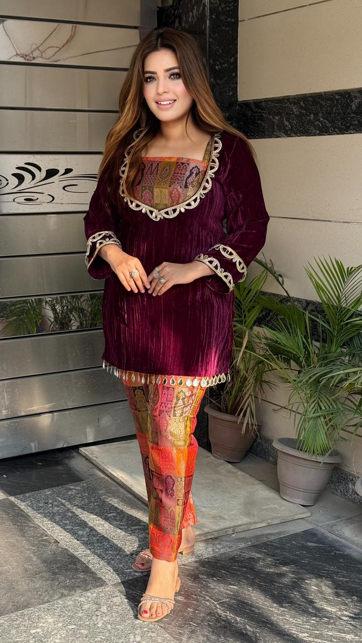 Zayana 3-Piece Cordset- Red, Black, Purple, Blue