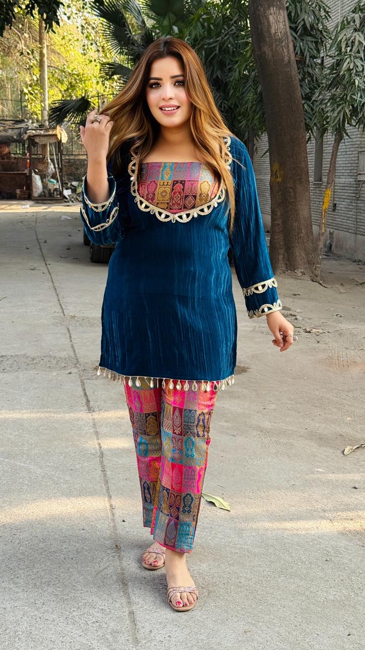 Zayana 3-Piece Cordset- Red, Black, Purple, Blue