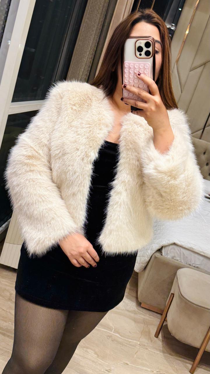 Furvella Warm Jacket- Brown, Grey, Black, White, Pink, Beige, White, Mint Gray