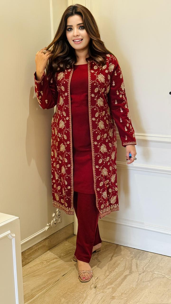 Kumsal Suit Set- Black, Red, Blue