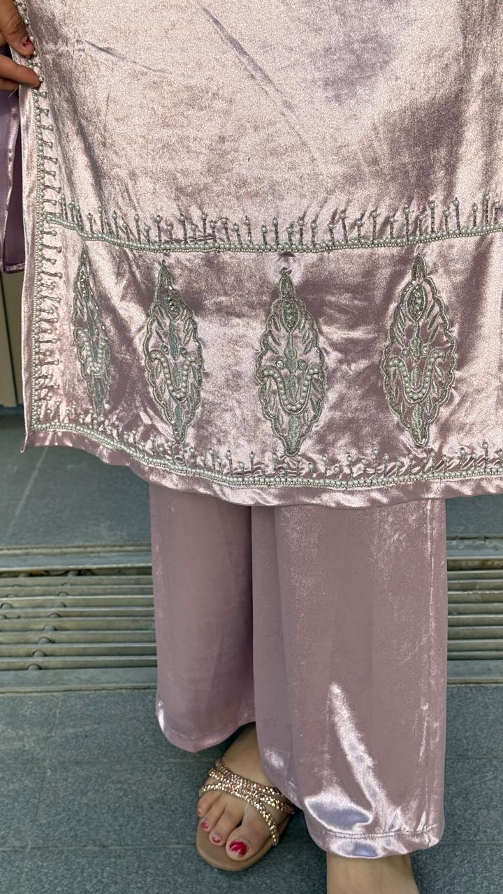 Zehira Velvet Outfit- Purple, Lavender, Blue