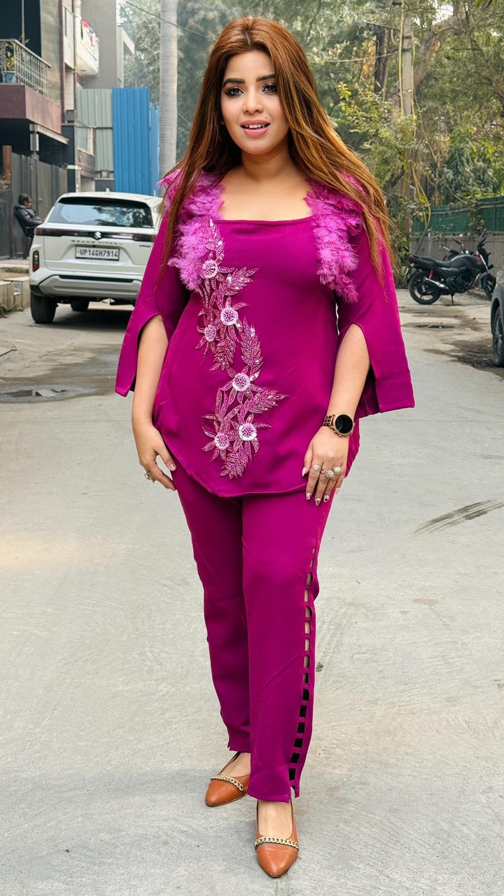 Miray Cordset- Grey, Magenta