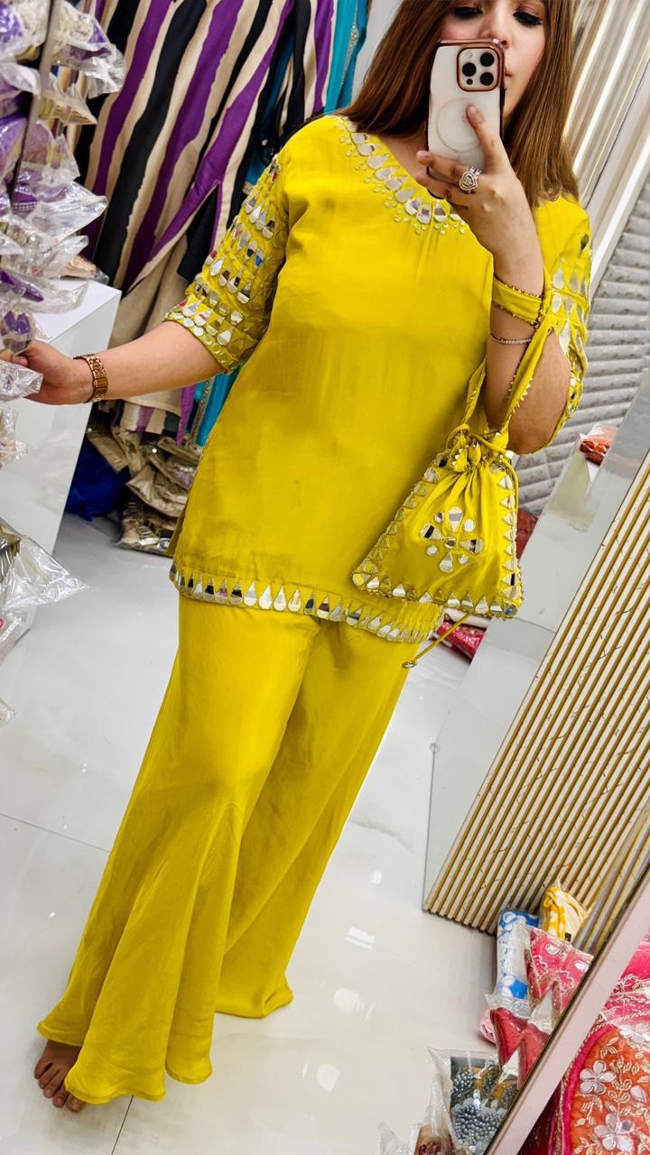 Zivara Suit Set- Red, Yellow