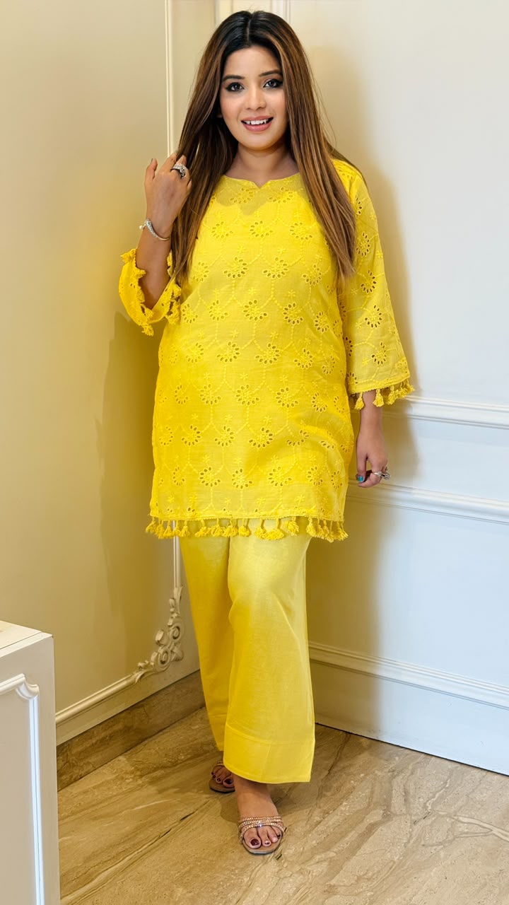 Nazariya Farshi Salwar Set- Green, Red, Purple, Yellow