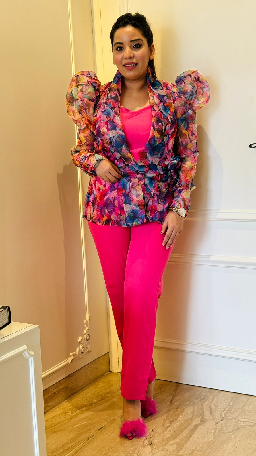 Banana Crepe Bustier Co-ord Set