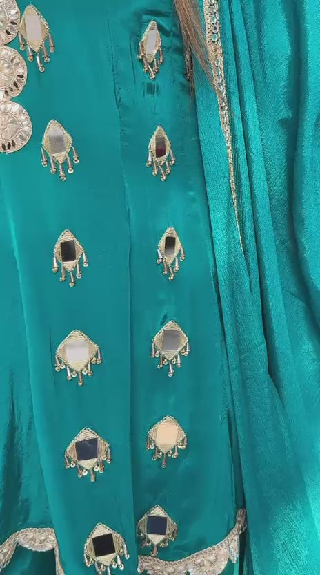 Mahveen Suit Set- Pink, Blue